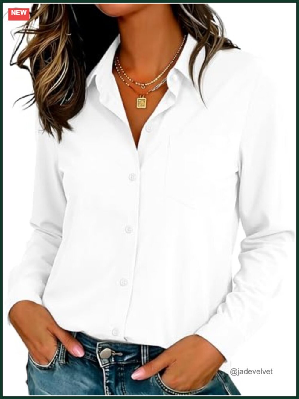 Wrinkle-Free Stretch Button Down Shirts for Women, Breathable Moisture-Wicking